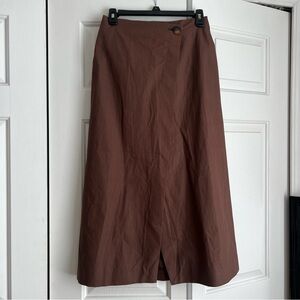 NEW Abercrombie & Fitch Brown Wrap Skirt- 100% cotton Size X-Small